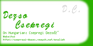 dezso csepregi business card